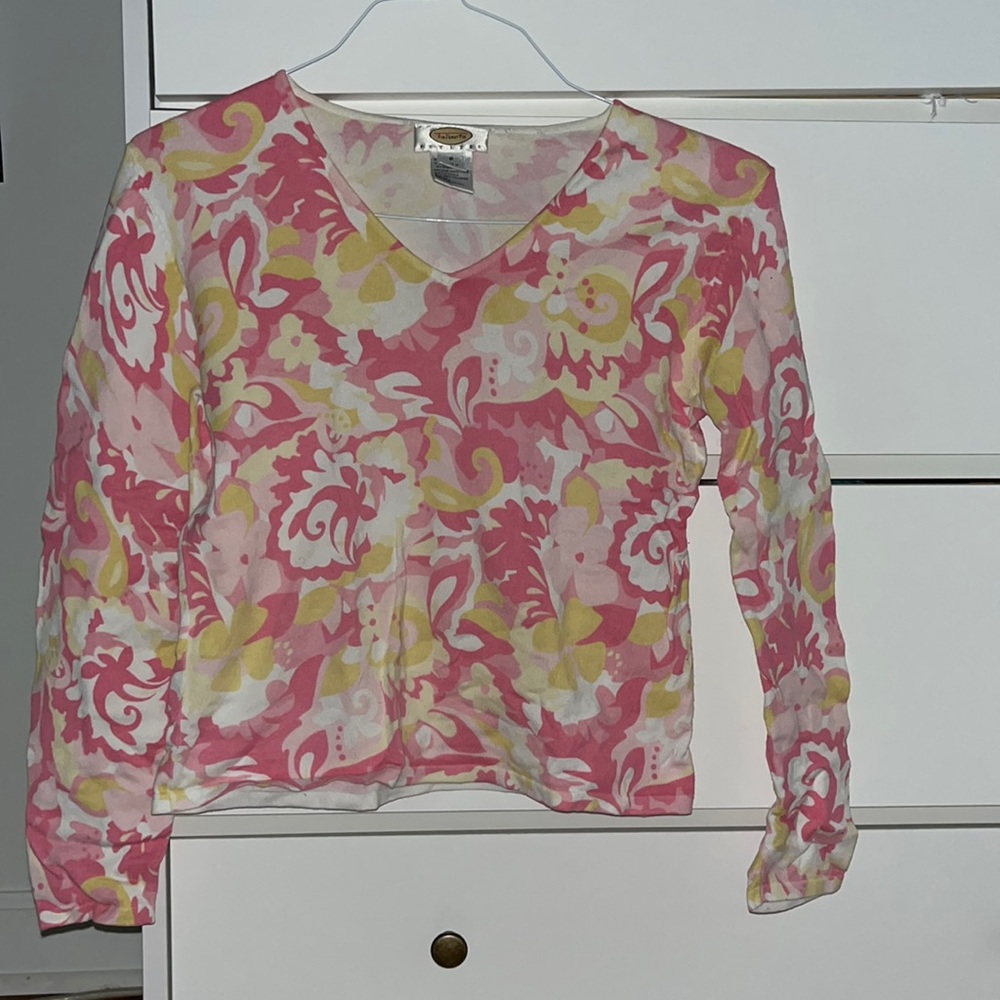 Pink & colorful Talbots long sleeve